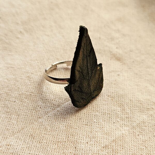 Leder Blatt Ring